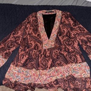 Zara woman long sleeve dress shirt